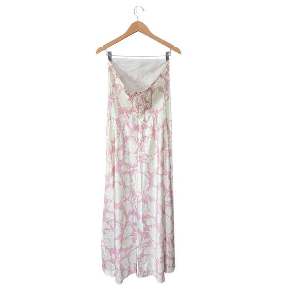 Petal & Pup Strapless Maxi Dress Size Large Floral Pink NEW - Picture 5 of 11